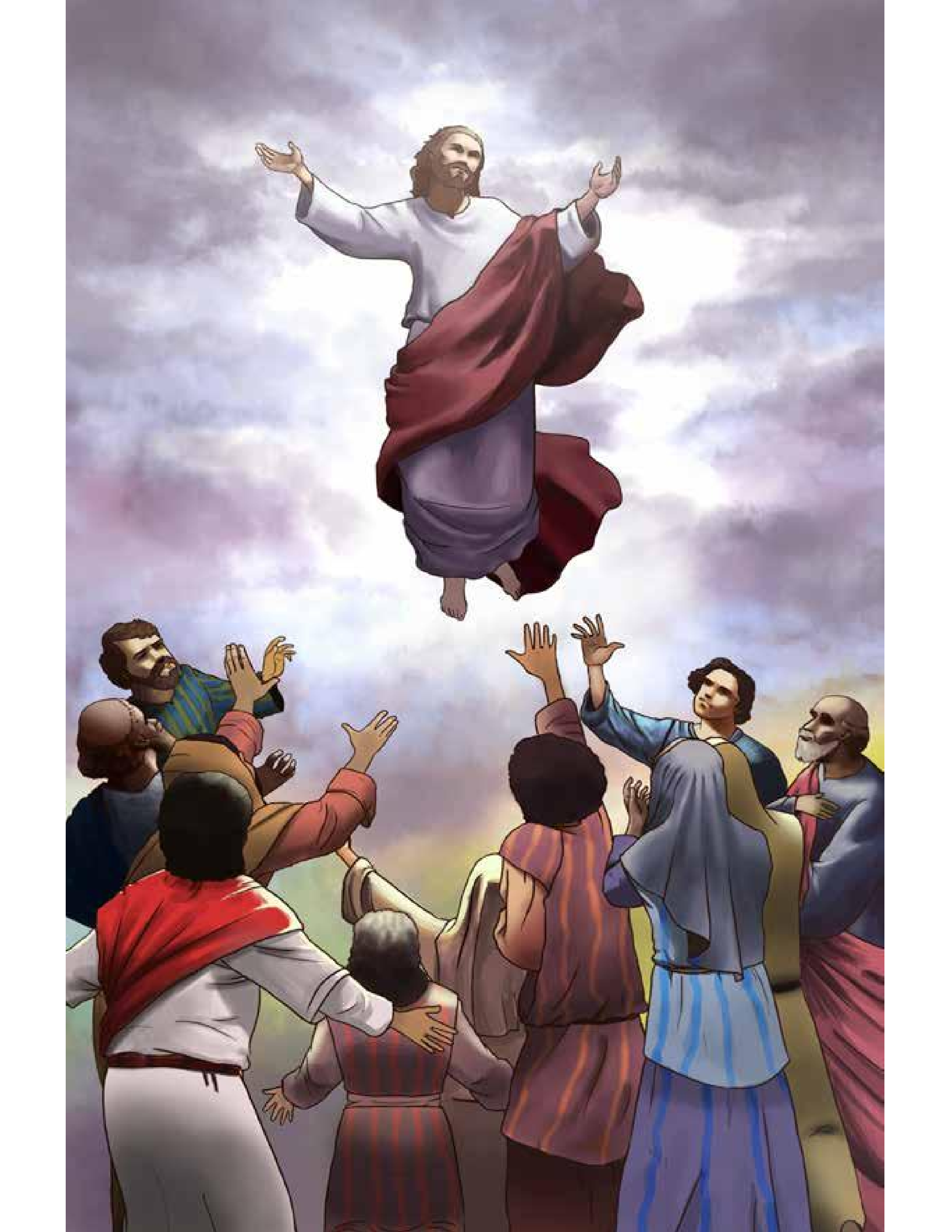imagen que representa la ascensión de Jesús